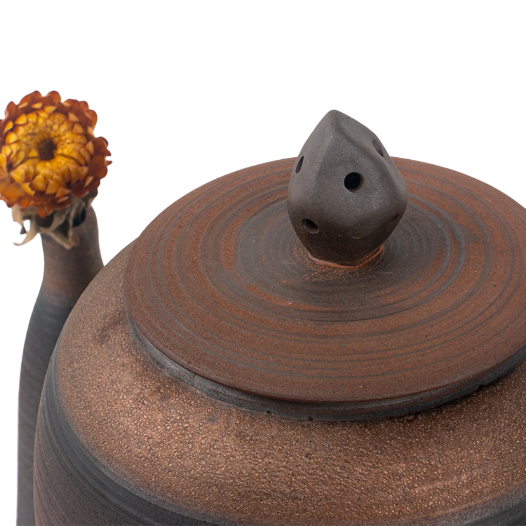 Rounded Rustic Medium Ceramic Urn
