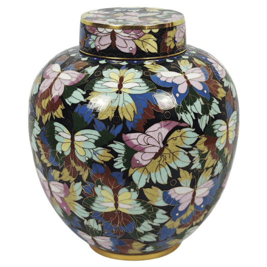 Butterfly Cloisonne Urn