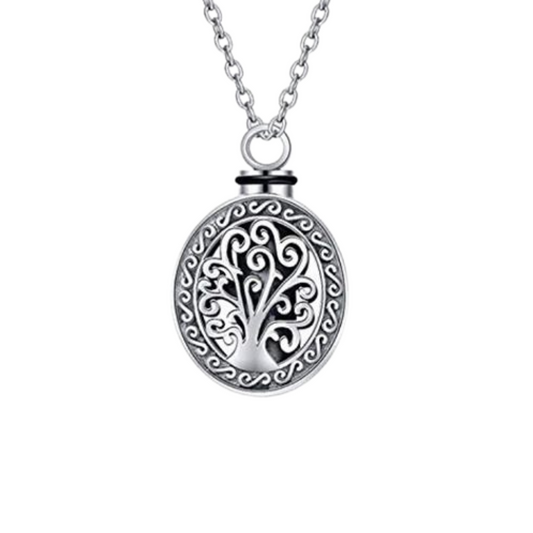 Tree Cremation Necklace Sterling Silver D4