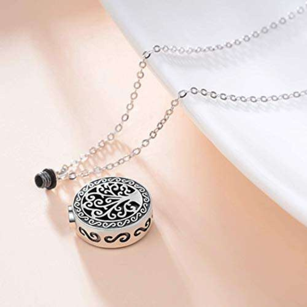 Tree Cremation Necklace Sterling Silver D4