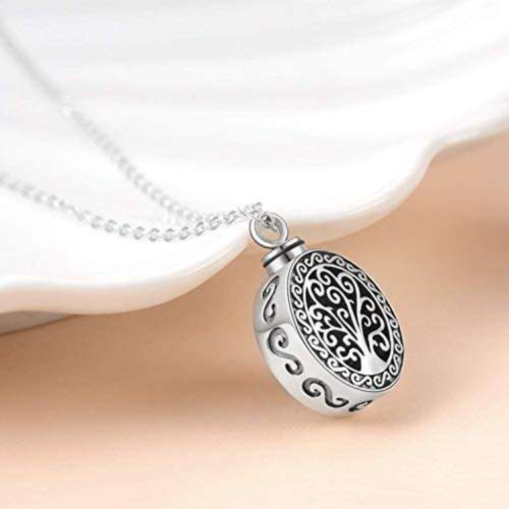 Tree Cremation Necklace Sterling Silver D4