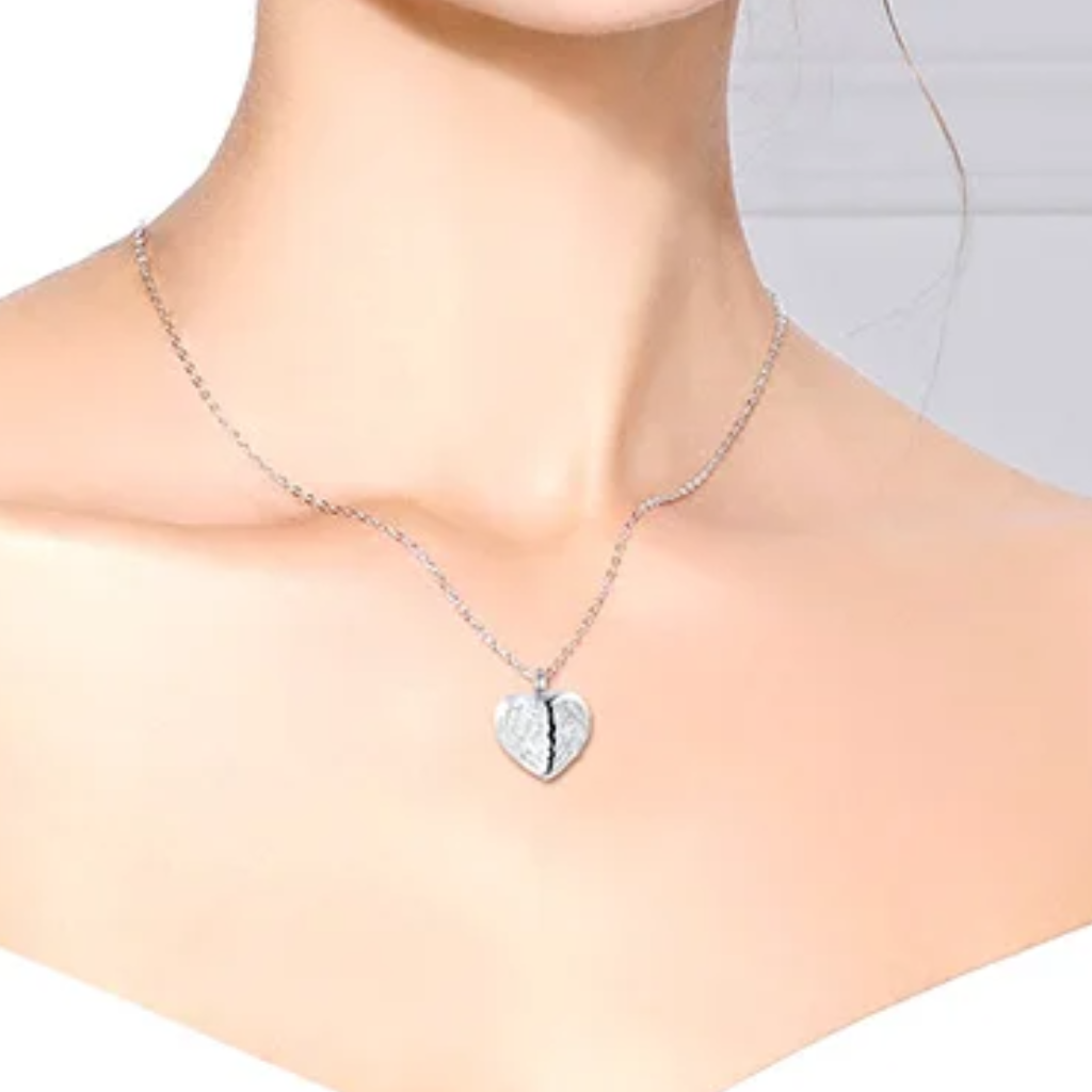 Angel Wing Heart Cremation Locket Sterling Silver