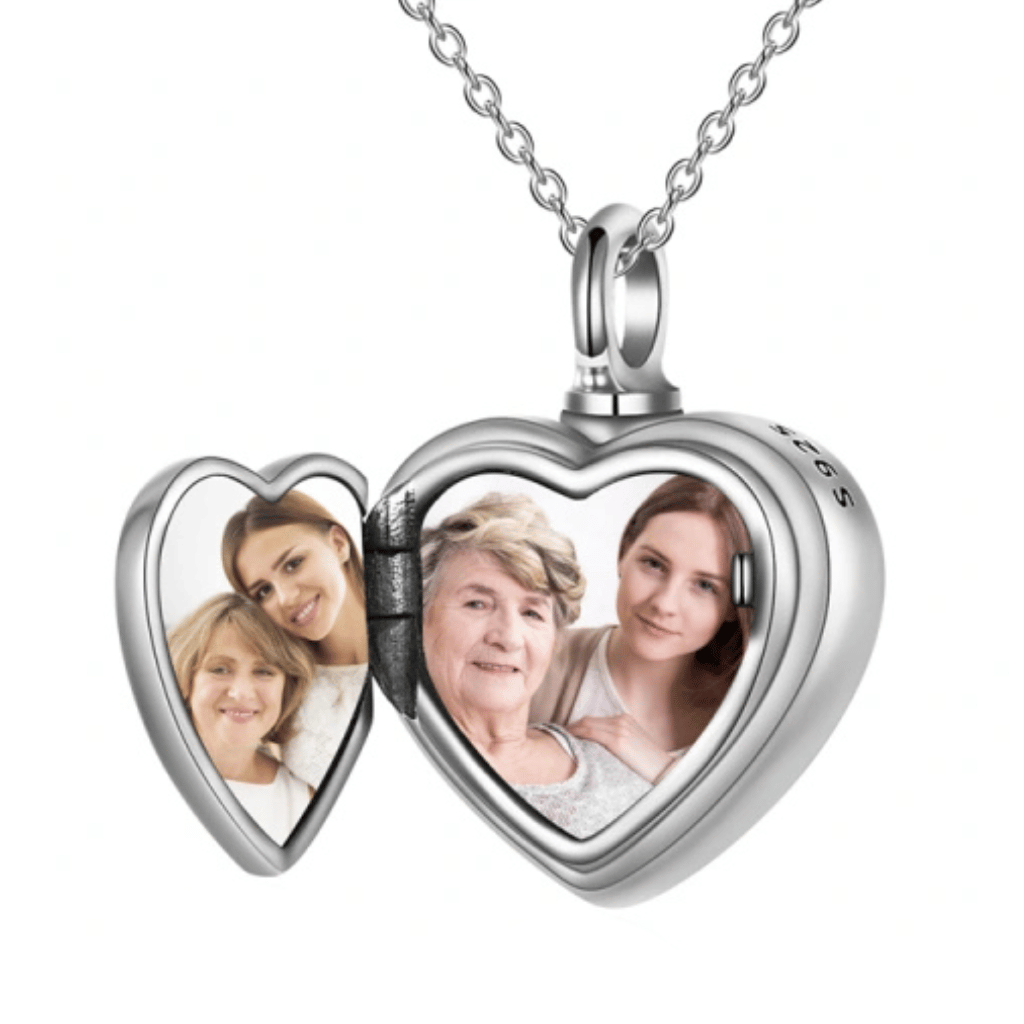 Tree Heart Cremation Locket Sterling Silver