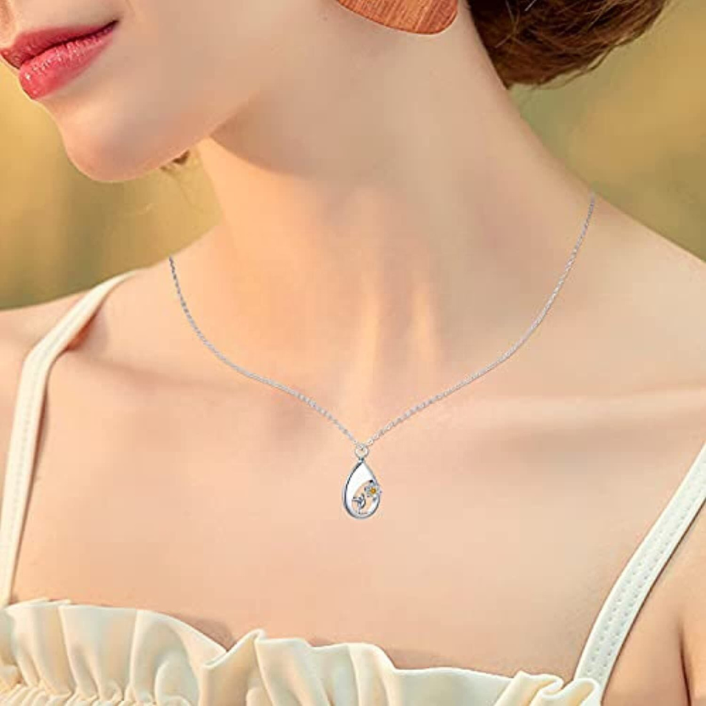 Hummingbird Cremation Necklace Sterling Silver