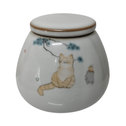 Cat Ceramic Keepsake Urn D2