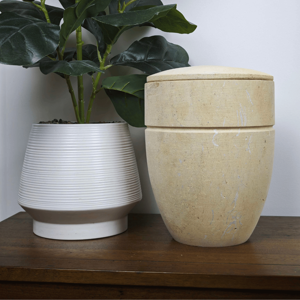 Banded Sandstone Cremation Urn