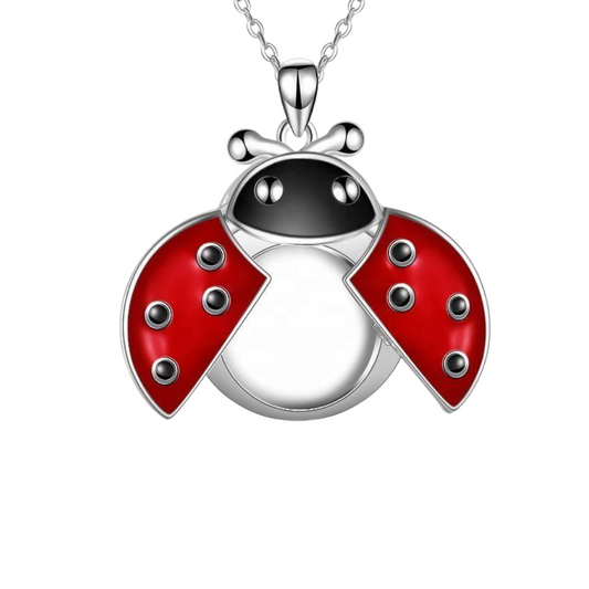 Ladybug Cremation Locket Sterling Silver