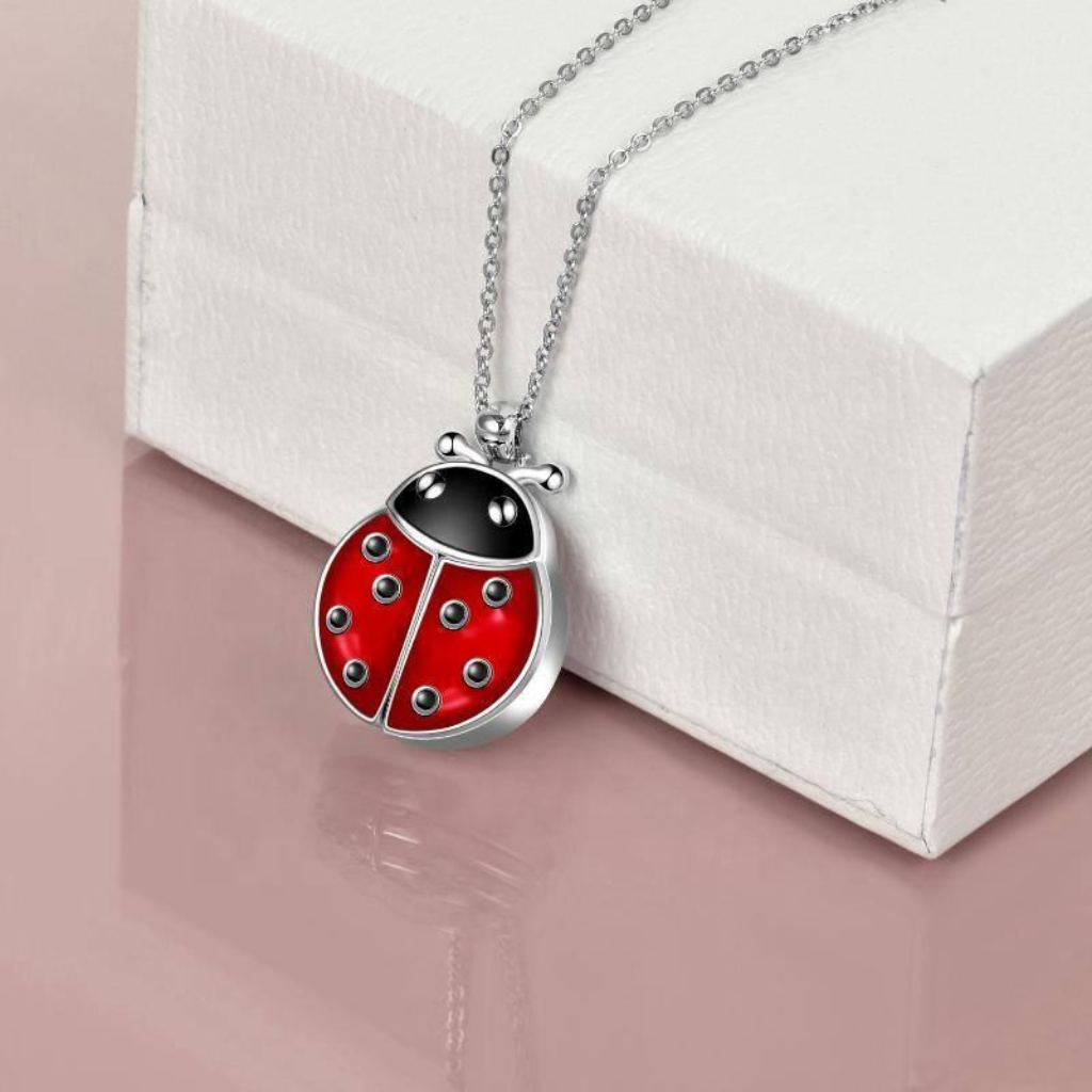 Ladybug Cremation Locket Sterling Silver