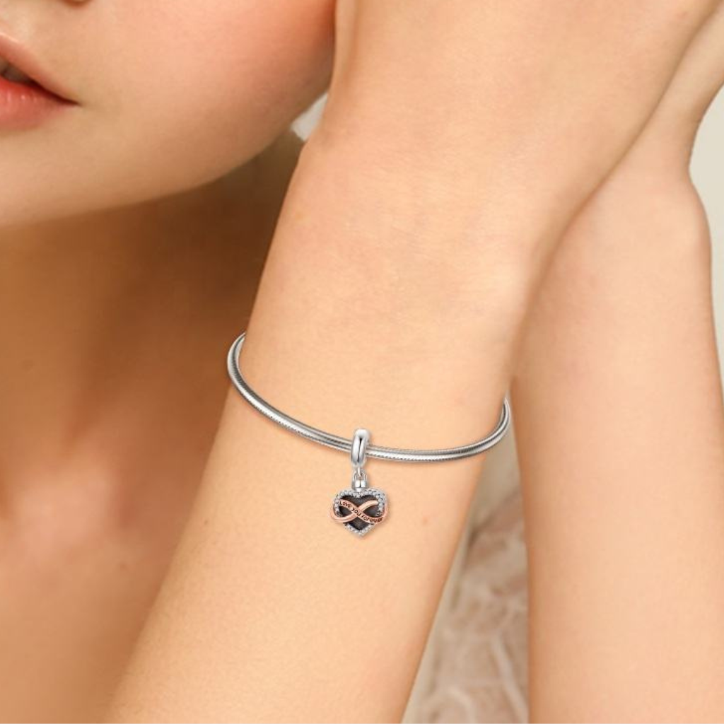 Love Heart Picture Frame Cremation Charm Sterling Silver
