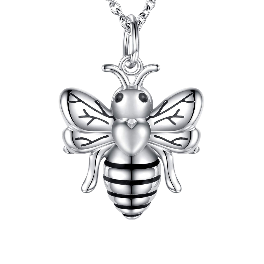Bee Cremation Necklace Sterling Silver