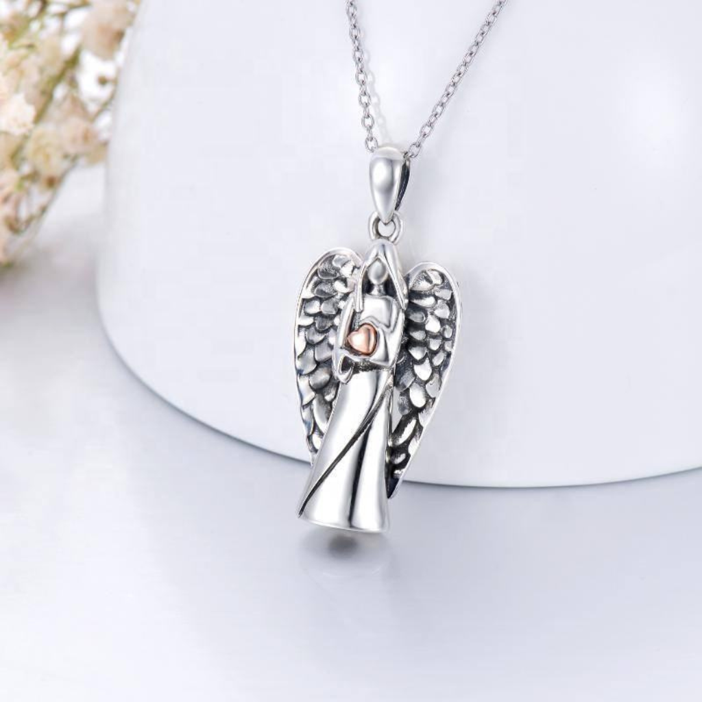 Angel Cremation Necklace Sterling Silver