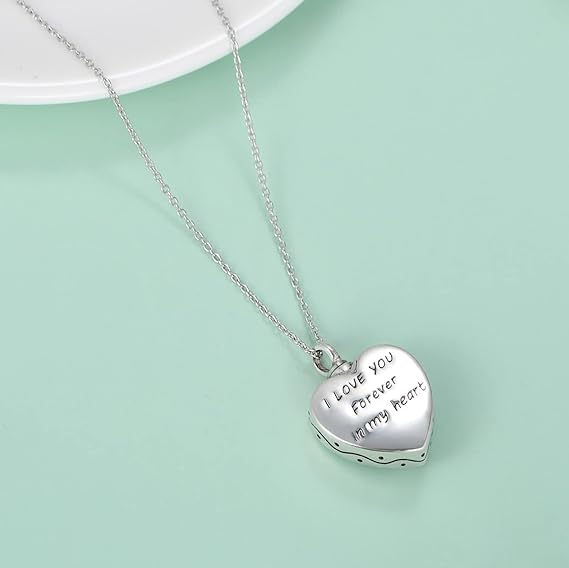 Angel Holding Flowers Cremation Necklace Sterling Silver