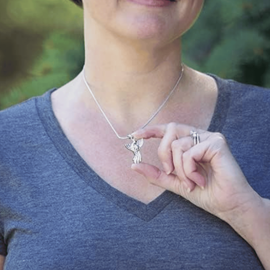 Angel Cremation Necklace Stainless Steel