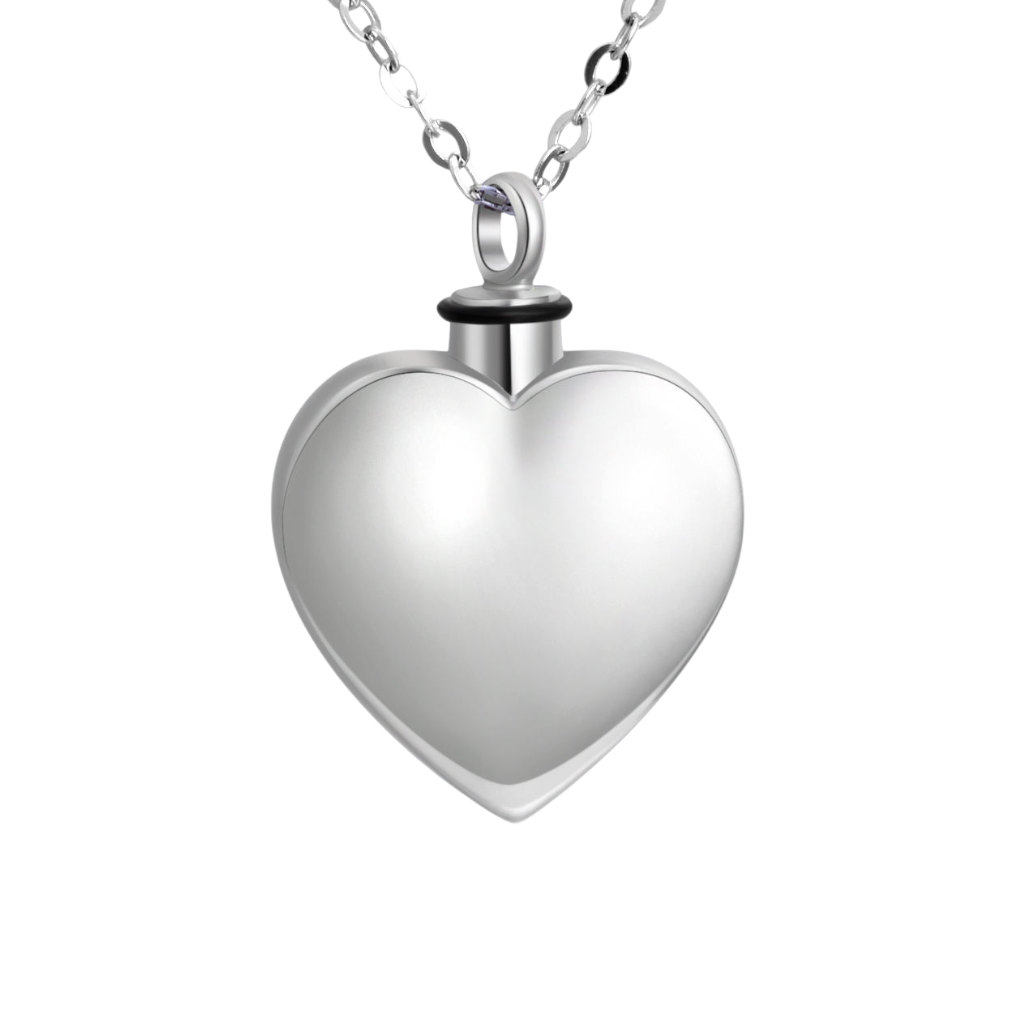 Heart Cremation Necklace Sterling Silver