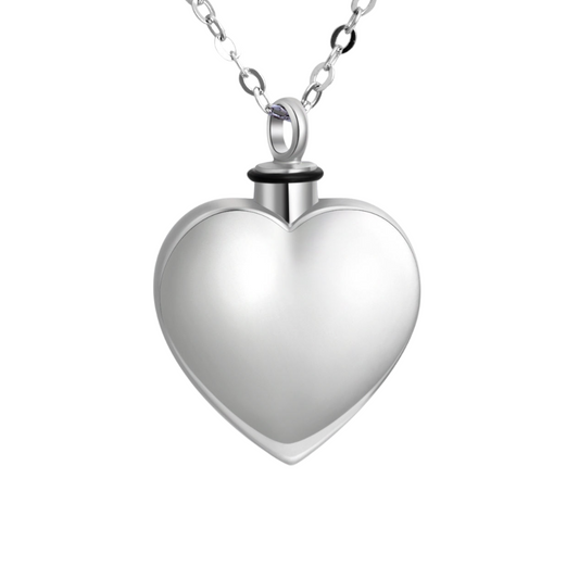 Heart Cremation Necklace Sterling Silver