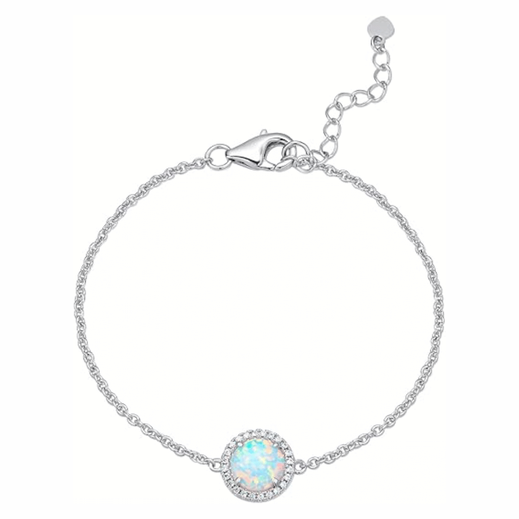 Opal Cremation Bracelet Sterling Silver
