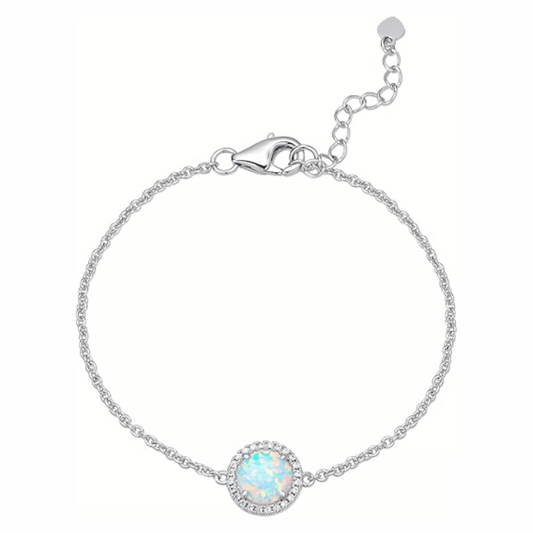 Opal Cremation Bracelet Sterling Silver