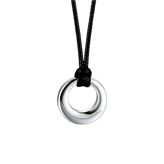 Hollow Circle Rope Chain Cremation Necklace Stainless Steel
