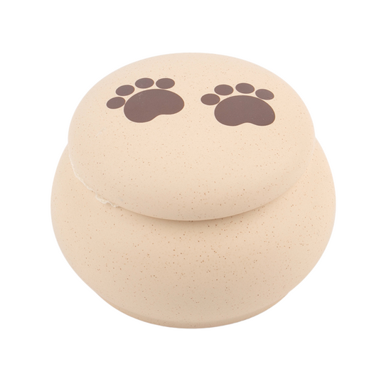 Two Pawprints Ceramic Keepsake Urn
