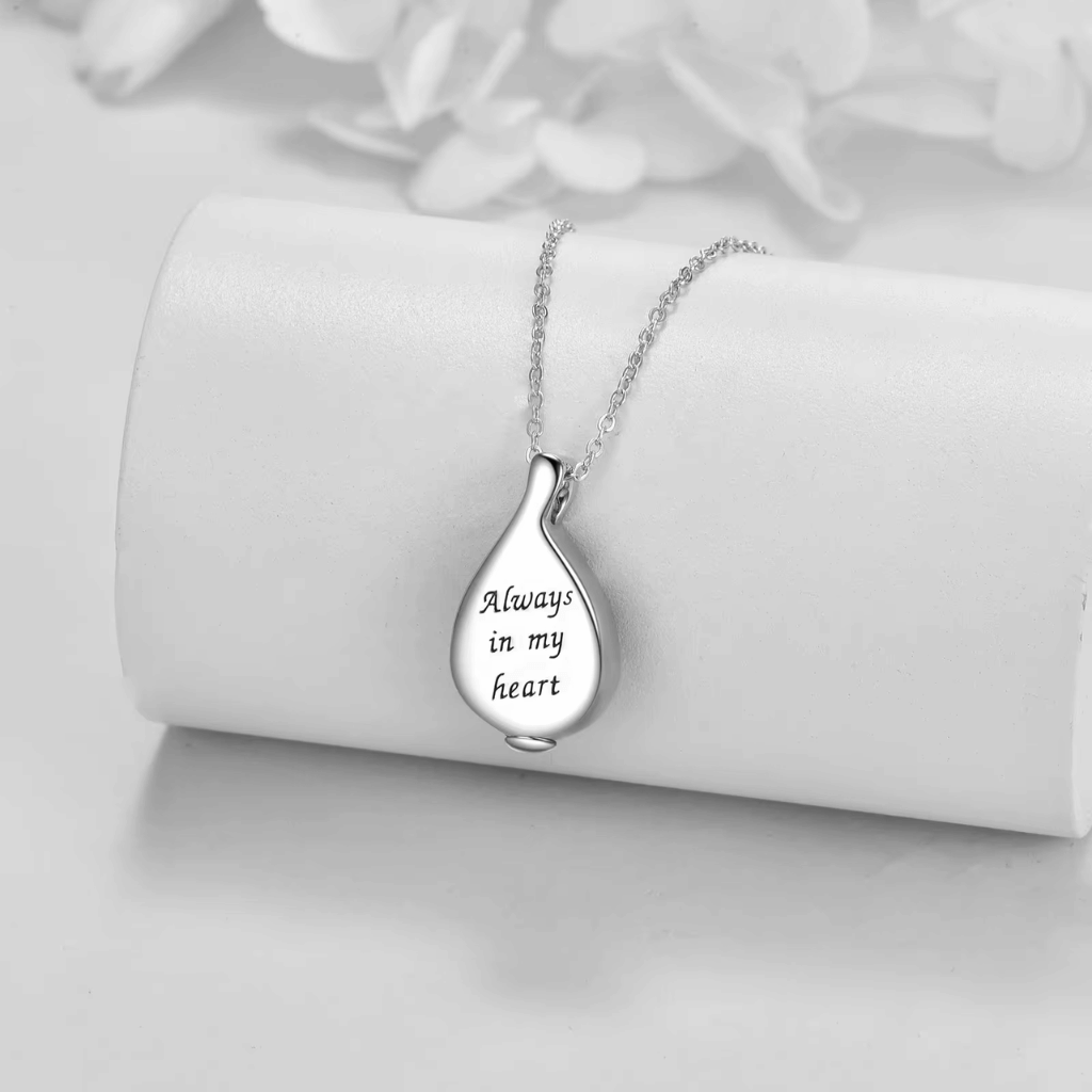 Abalone Butterfly Cremation Necklace Sterling Silver