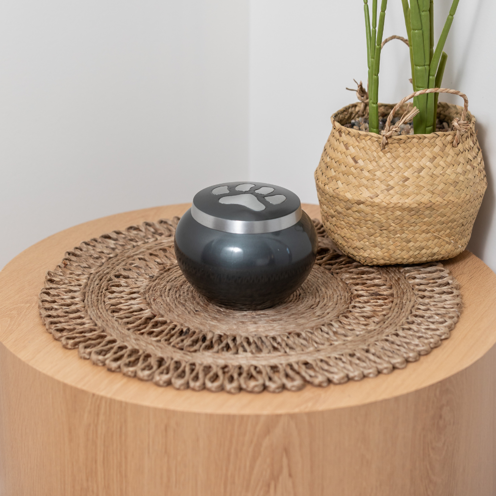 Pawprint Small Aluminium Urn