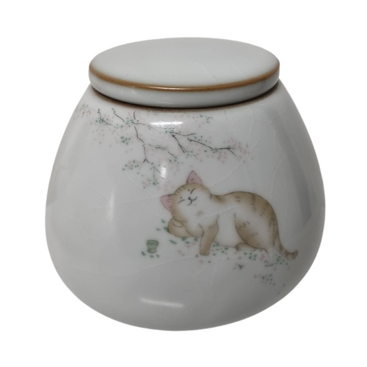 Cat Ceramic Keepsake Urn D3