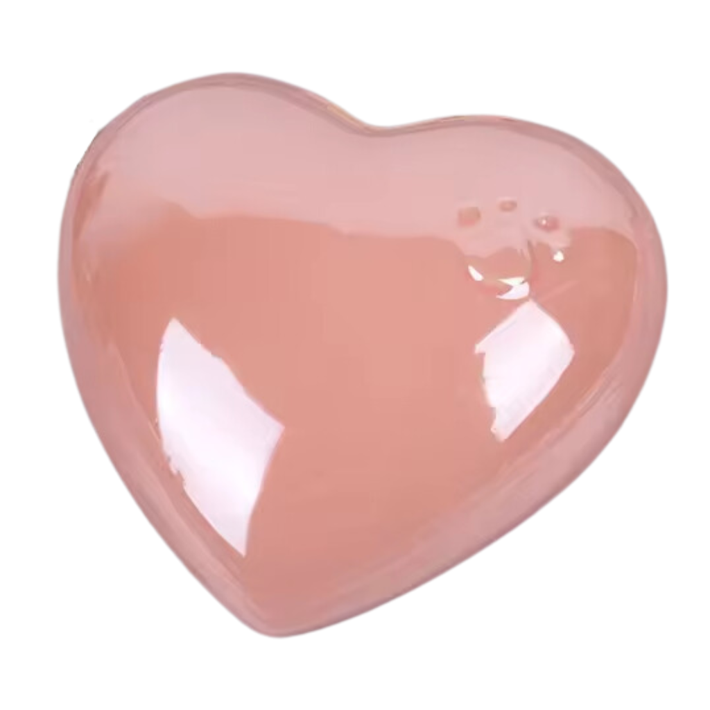 Pink Heart Small Ceramic Urn