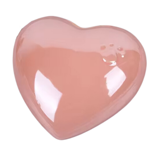 Pink Heart Small Ceramic Urn