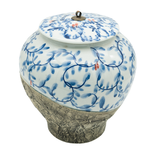 Blue Vines Porcelain Cremation Urn