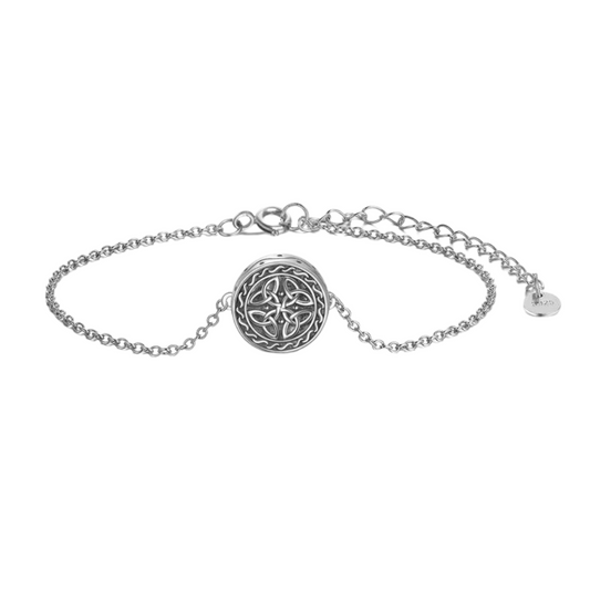 Runic Cremation Bracelet Sterling Silver