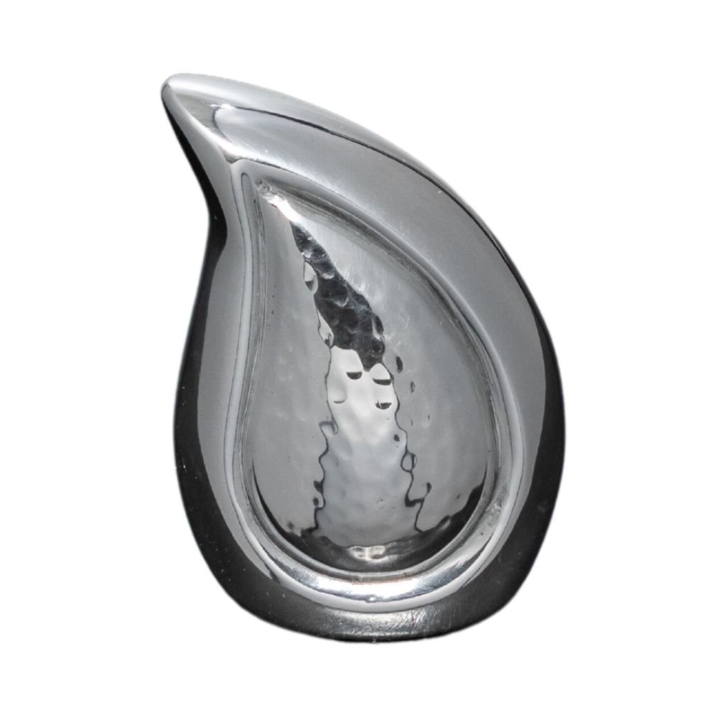 Silver Tear Aluminium Keepsake Urn
