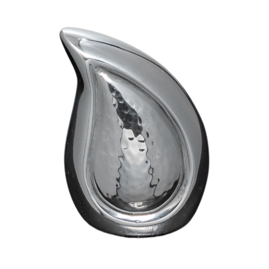 Silver Tear Aluminium Keepsake Urn