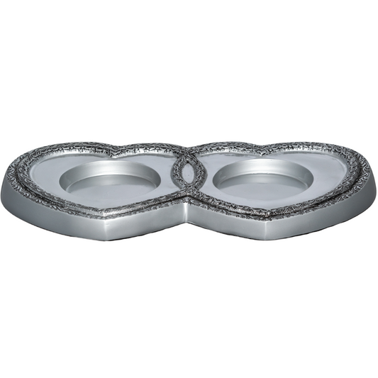 Silver Hearts Double Urn Stand