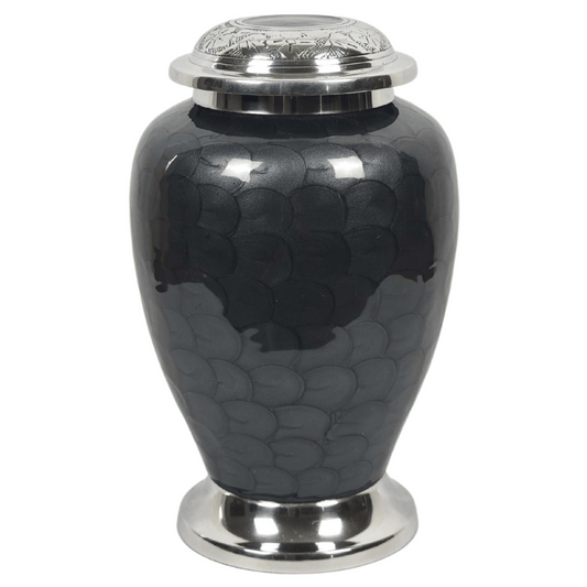 Grey Pearl Aluminium Cremation Urn