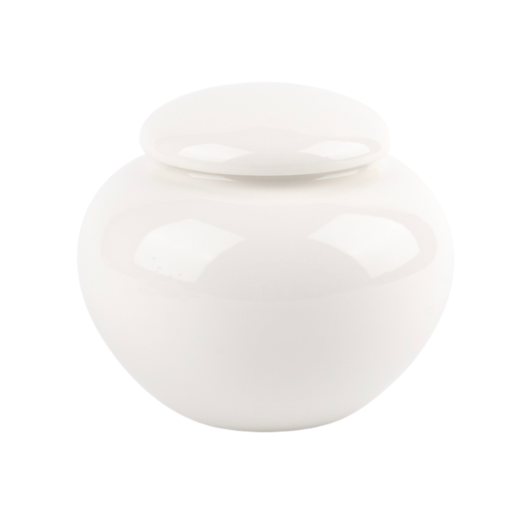 White Ceramic Keepsake Urn