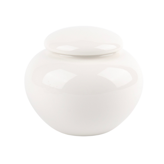 White Ceramic Keepsake Urn