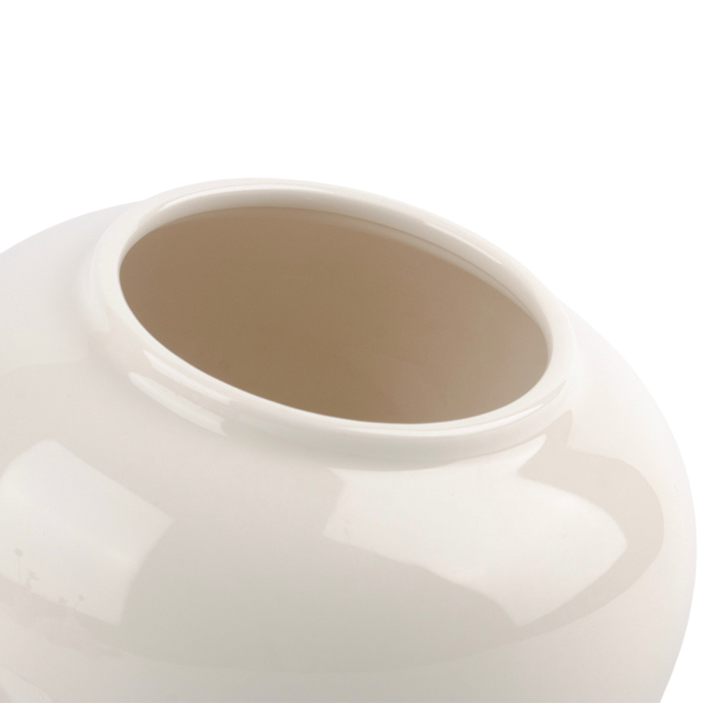 White Small Ceramic Urn