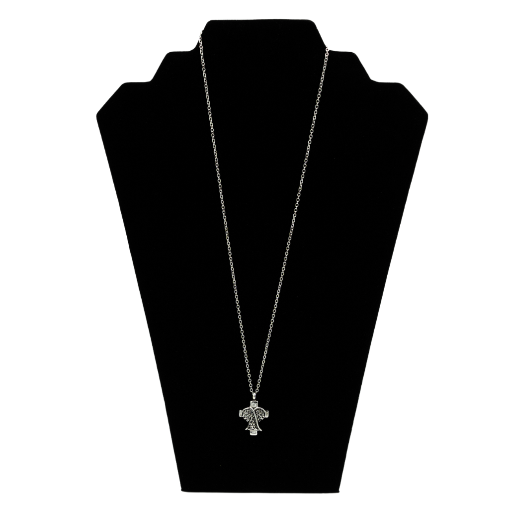 Classic Cross Cremation Necklace Stainless Steel