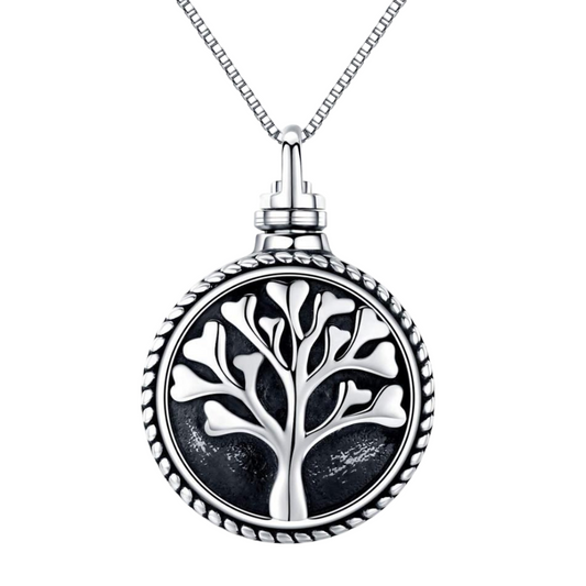 Tree Cremation Necklace Sterling Silver D5