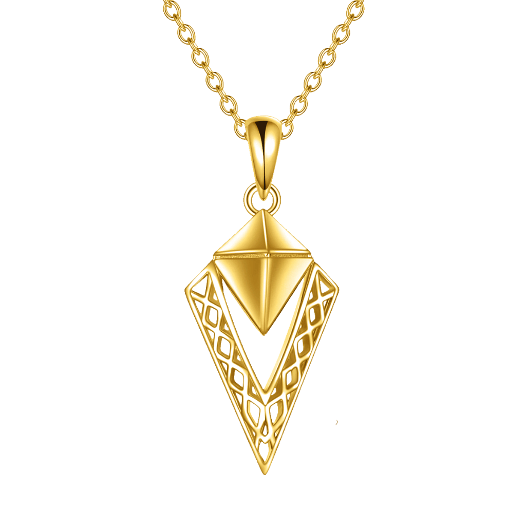 Diamond Cremation Necklace Gold Vermeil
