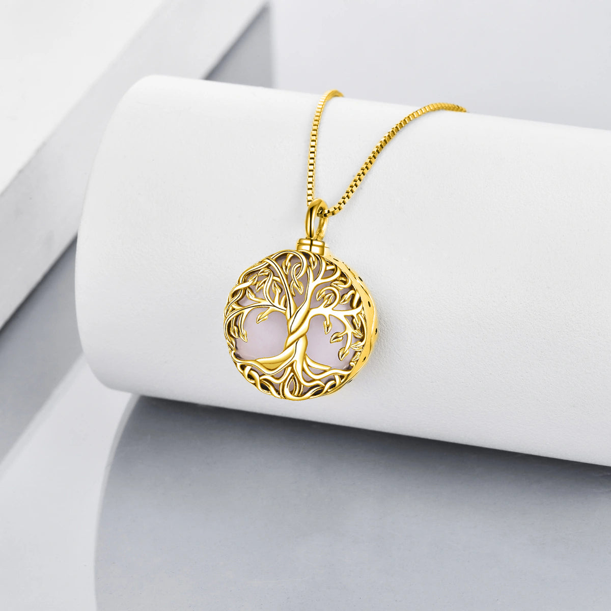 Tree Cremation Necklace Gold Vermeil