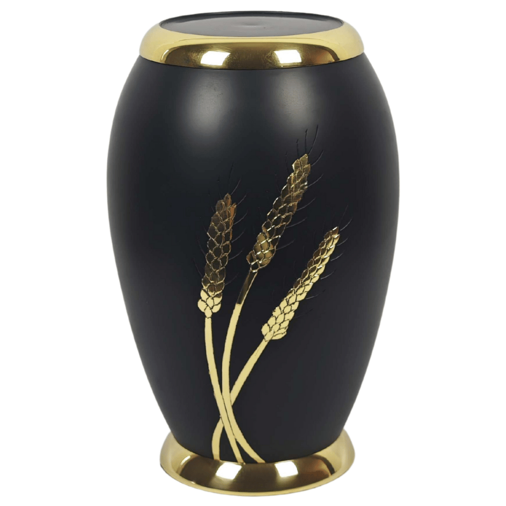 Floral Wreath Brass Cremation Urn