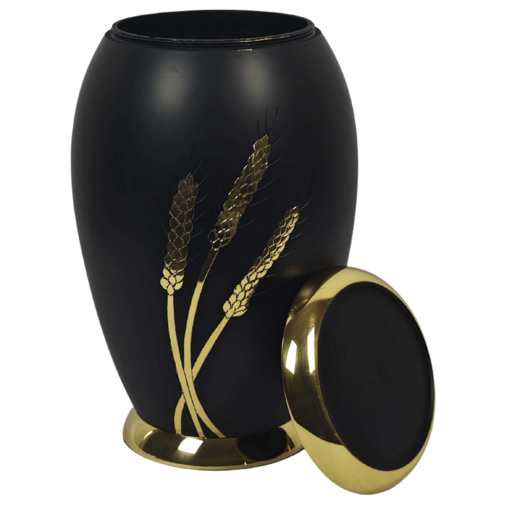 Floral Wreath Brass Cremation Urn