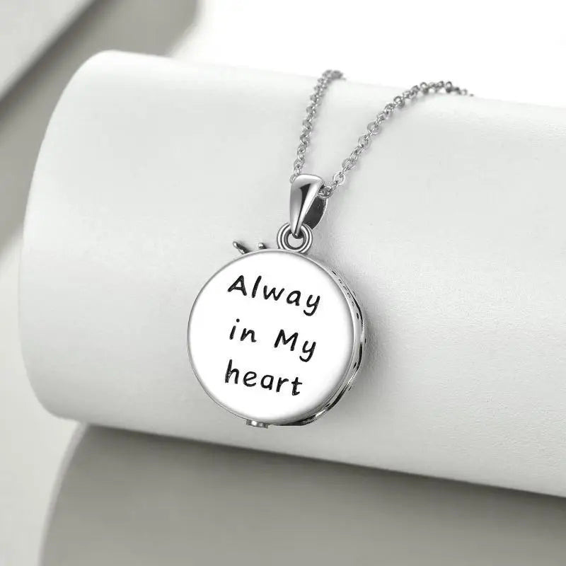 Abalone Wolf Cremation Necklace Sterling Silver